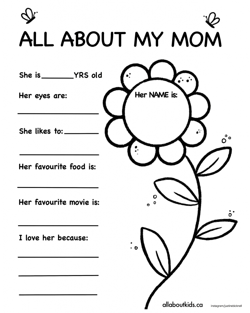 Mother S Day Activities Free Printable Gambaran