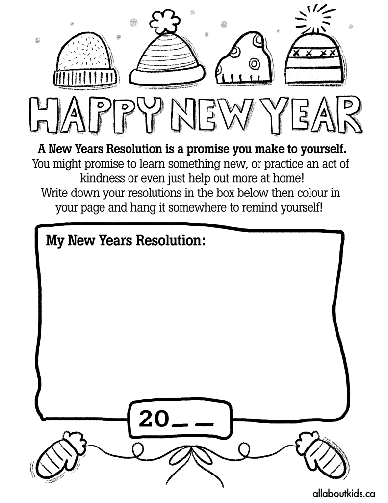 New Years Activity Page